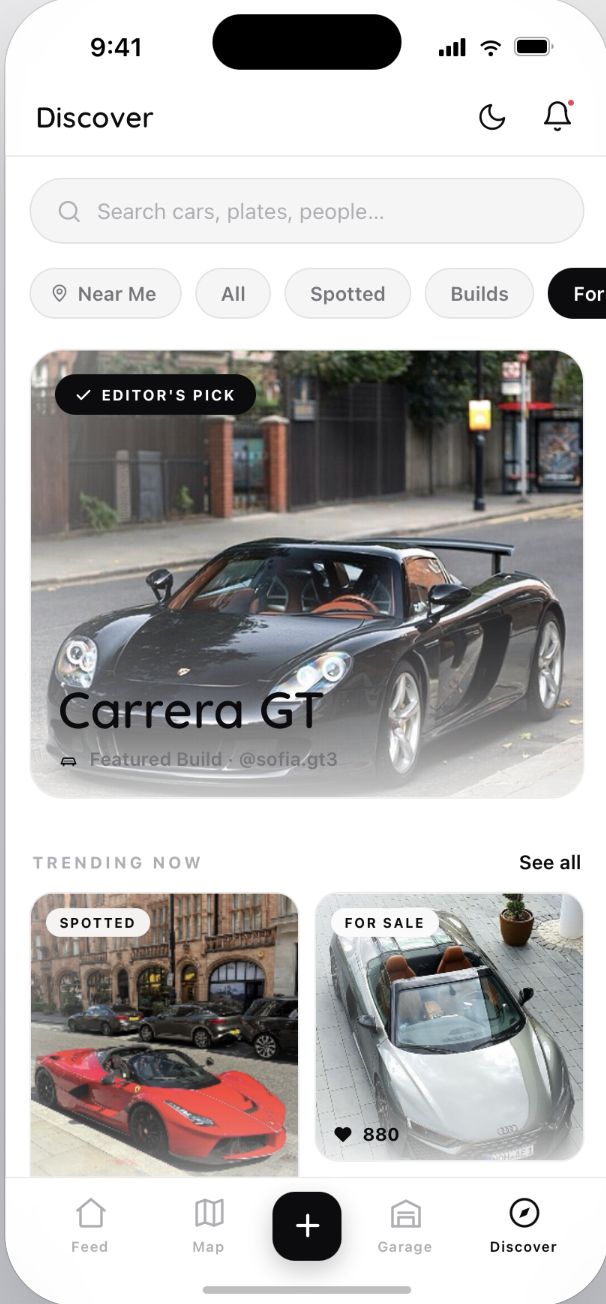 Carvo App – Discover